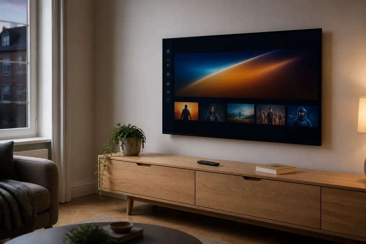 Living room TV ready for Servicio IPTV setup